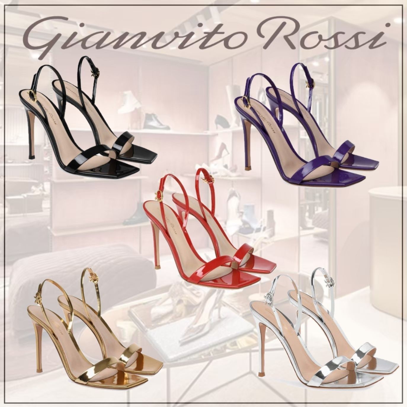 Gianvito Rossi】ジャンヴィト・ロッシ / RIBBON STILETTO (Gianvito