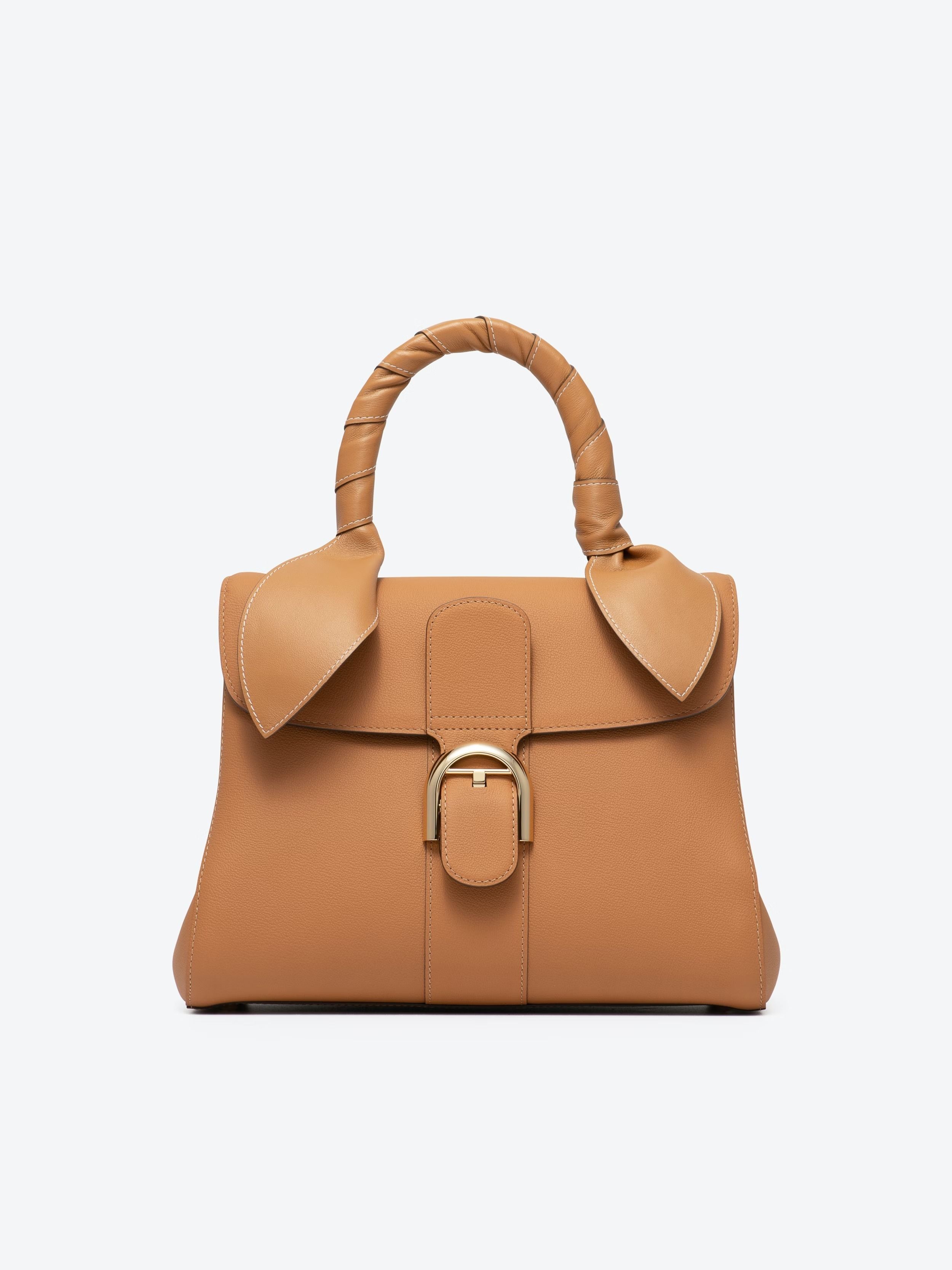 22新作 デルヴォー ハンドバッグ用 カーフレザー ハンドルリボン