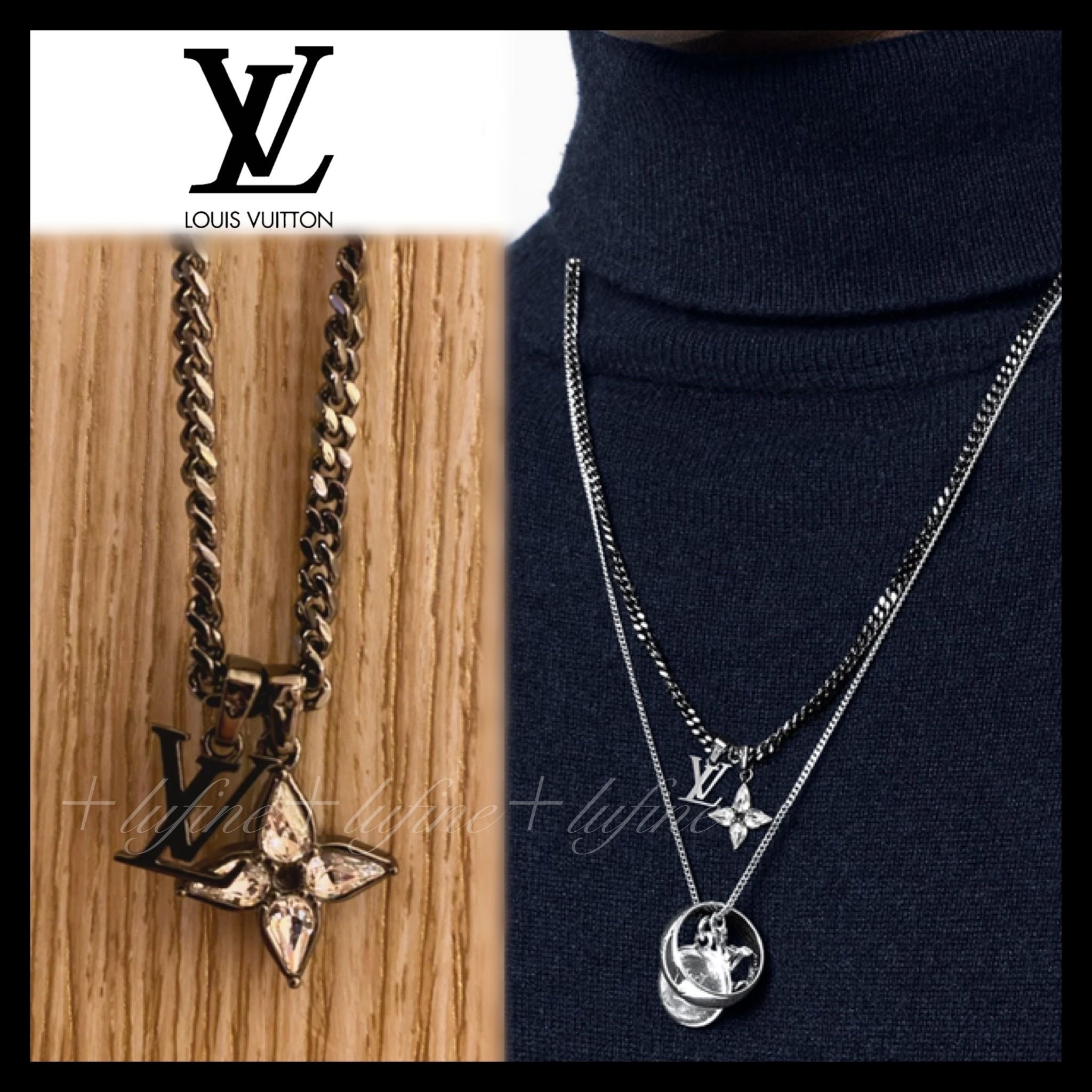 さりげないLVチャームが素敵♪】ルイヴィトン ネックレス (Louis