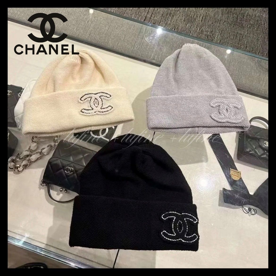 冬の定番アイテム☆メンズも使える♪】CHANEL ニット帽 (CHANEL/ニット