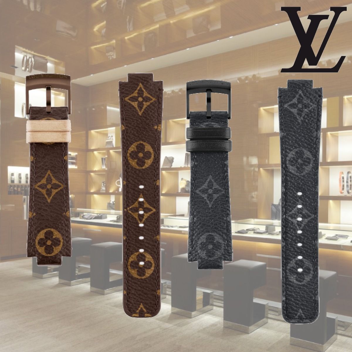 すぐ届くLouis Vuitton タンブール用モノグラム 時計ストラップL