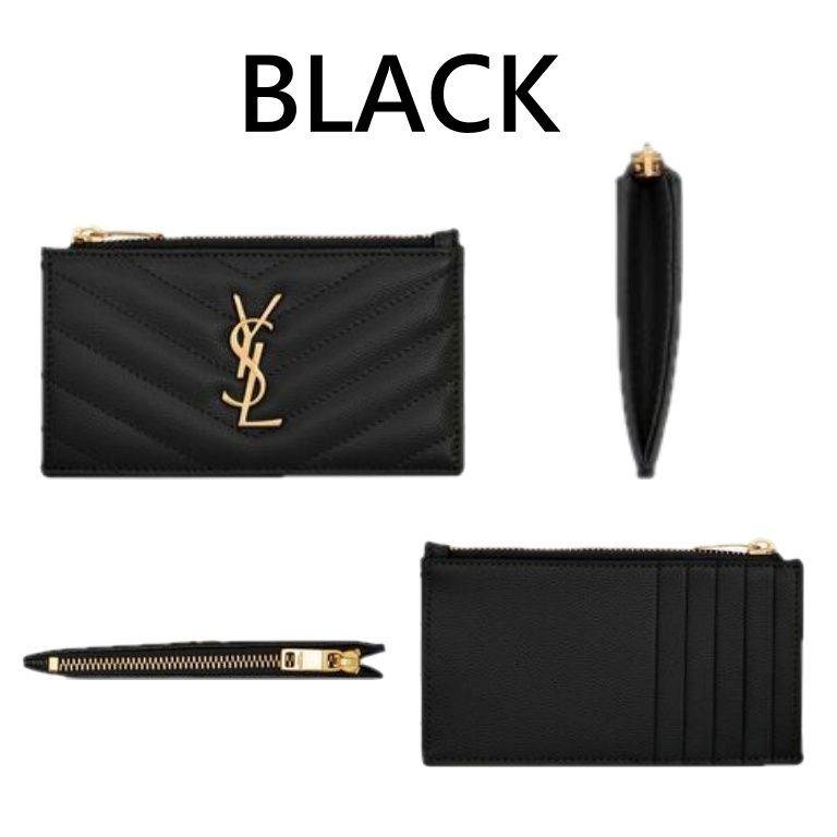 SAINT LAURENT】モノグラム フラグメントジップ カードケース (Saint