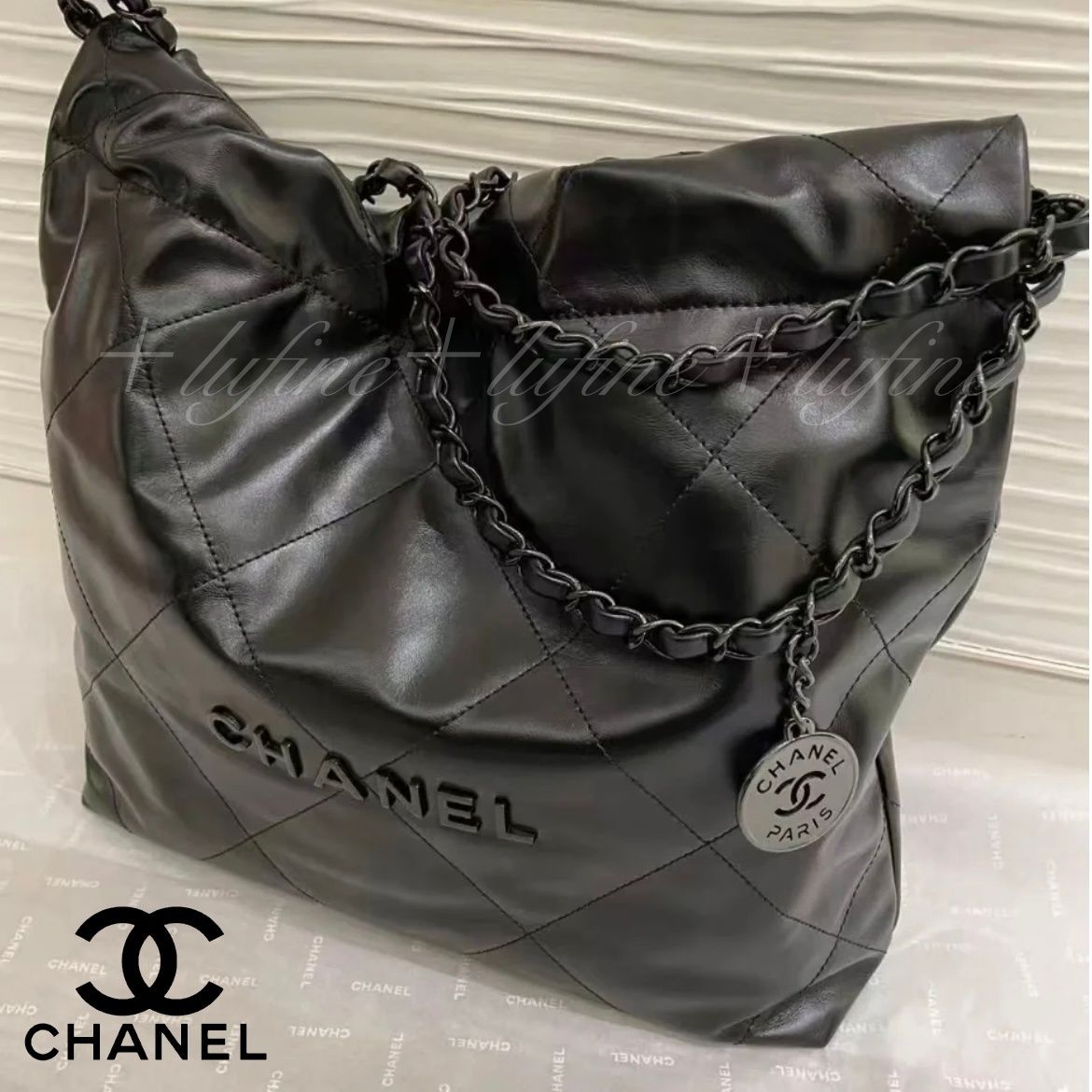毎日使いたい☆】CHANEL 22 トートバッグ ソーブラック (CHANEL/トート