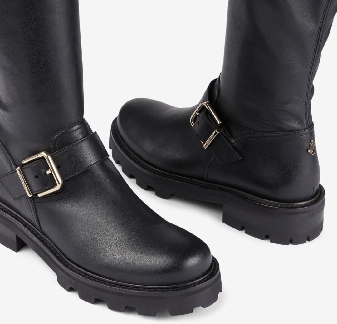 関税送料込 Jimmy Choo ジミーチュウ BikerII ニーハイブーツ (Jimmy