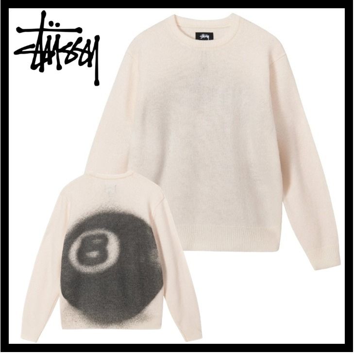 ☆送料・関税込☆STUSSY☆Stussy 8 Ball Spray Sweater☆ニット