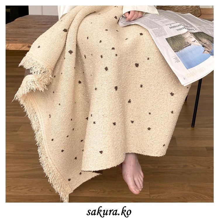 韓国ファブリック】GAVI♪SANDY ニットブランケット (GAVI