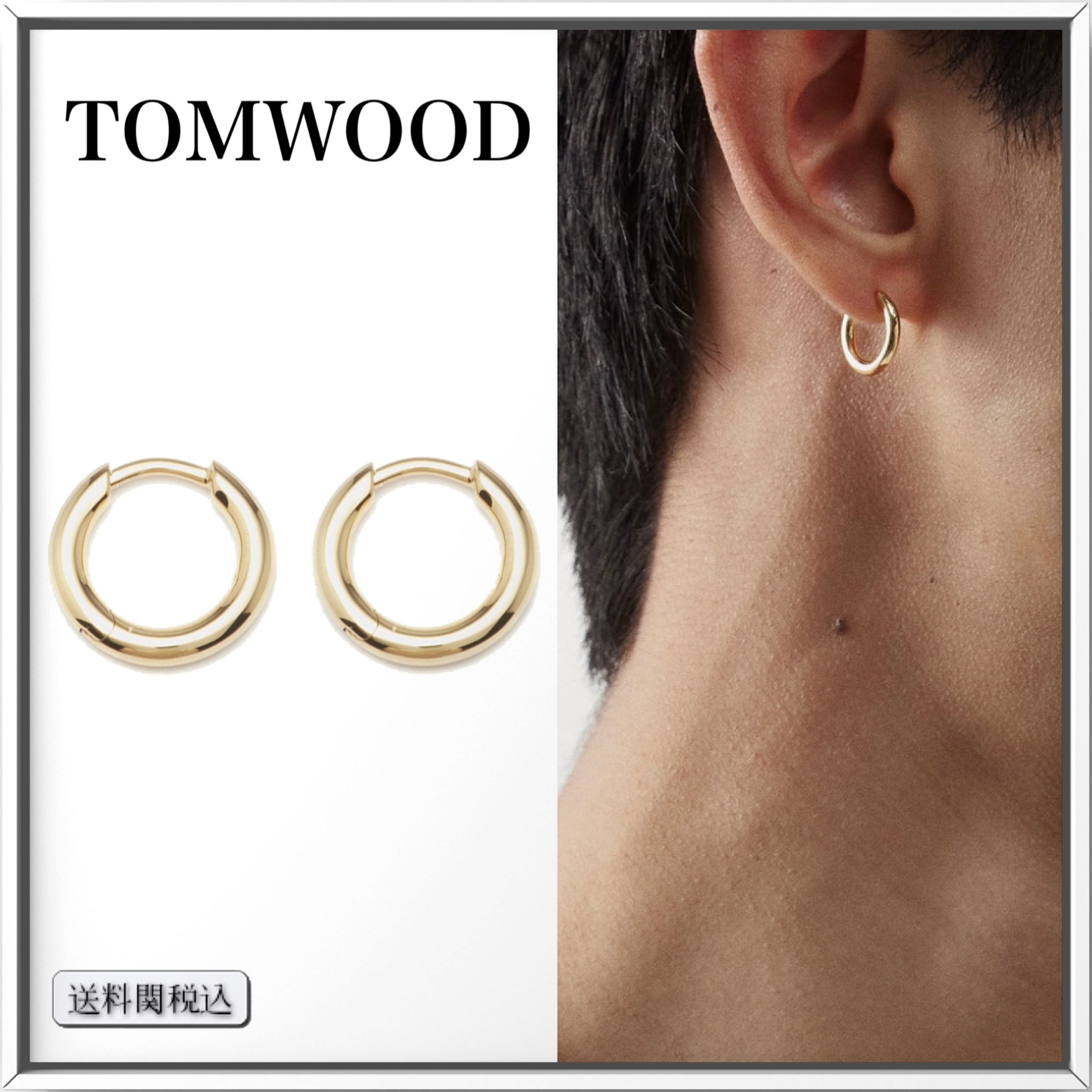 TOM WOOD ゴールド スターリングシルバー スモール フープピアス (Tom
