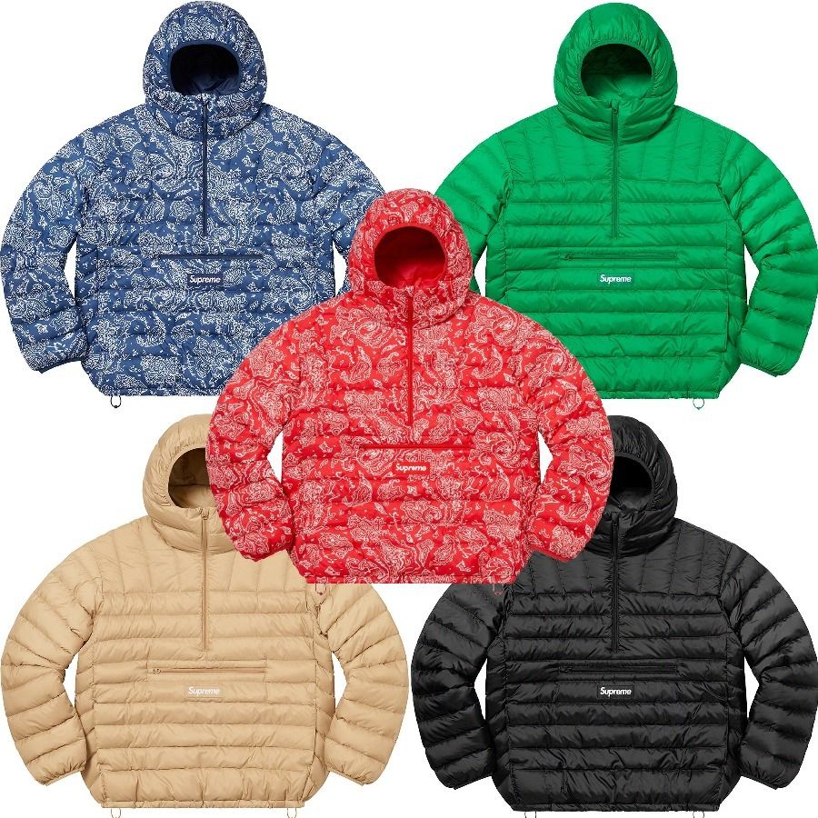 22AW Week6 Supreme Micro Down Half Zip Hooded Pullover (Supreme