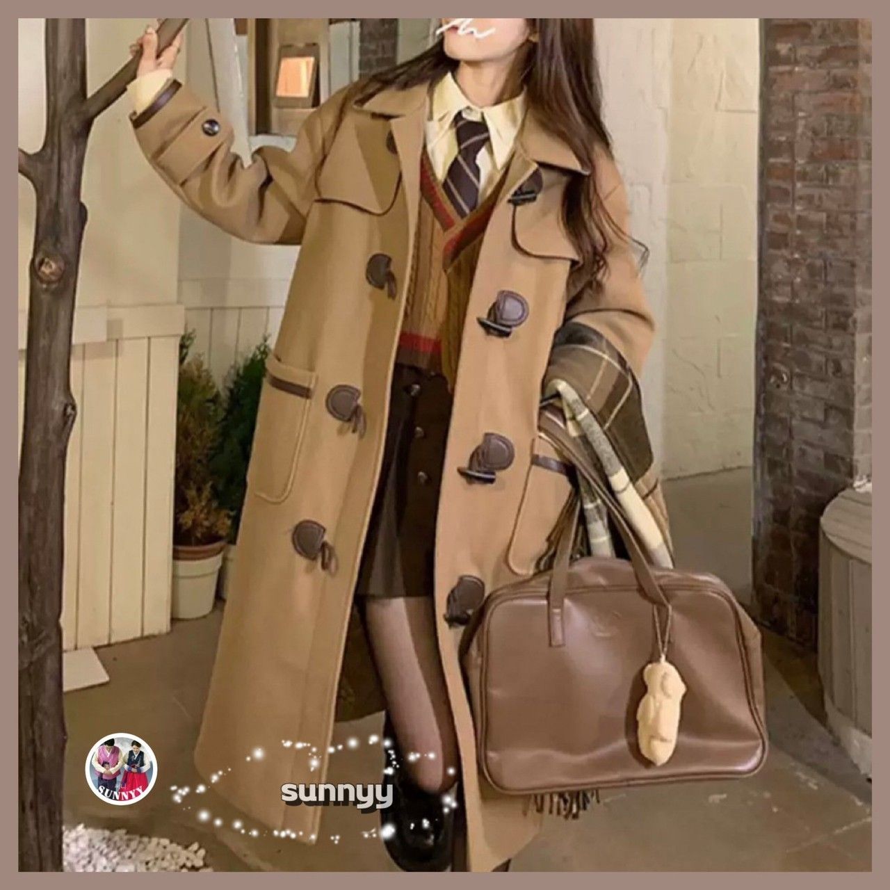 ベージュ ロング丈 ダッフルコート 制服2101807 (コート) 88092759