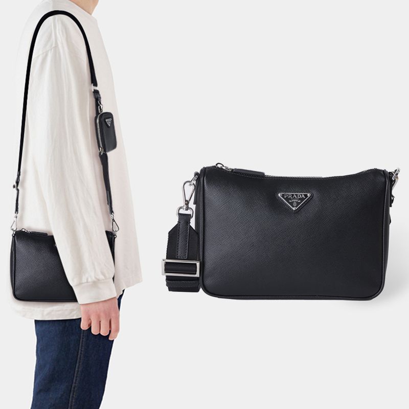 関税負担なしPRADA プラダ サフィアーノレザー ショルダーバッグ