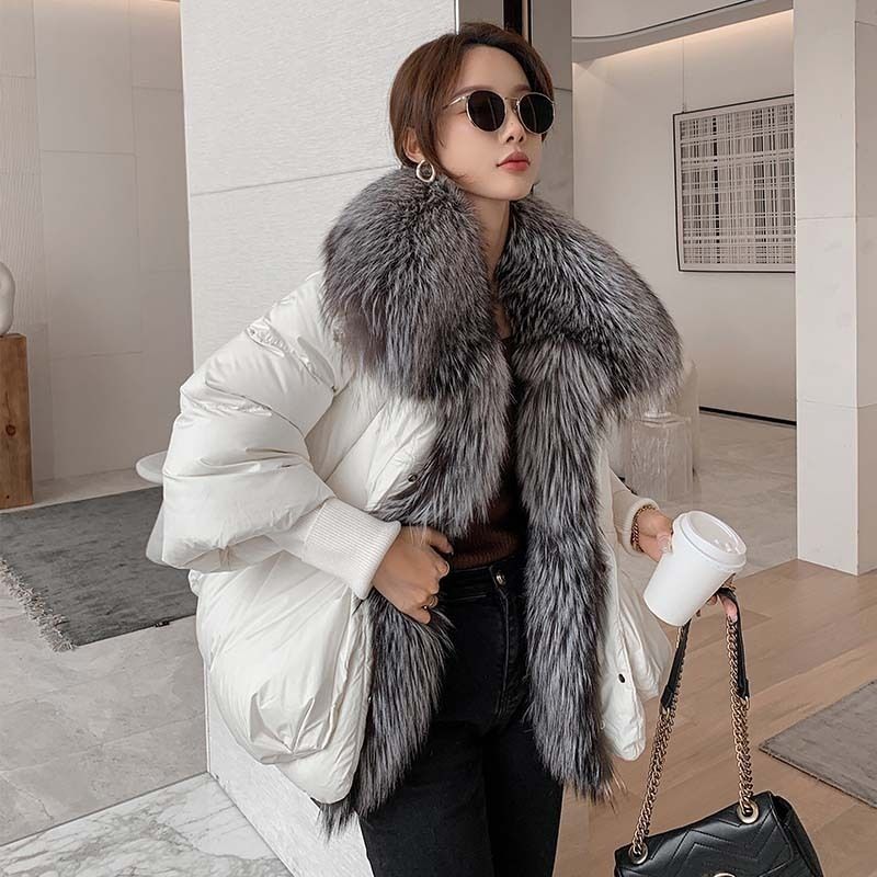 フォックスファー ダウン コート ミディアム 4色 (ダウンジャケット