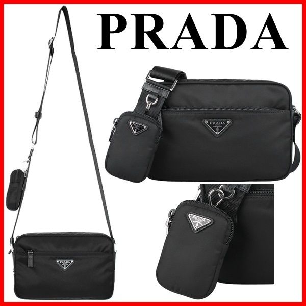 ☆PRADA☆ 三角ロゴ ポケット カメラバッグ ☆正規品☆ (PRADA