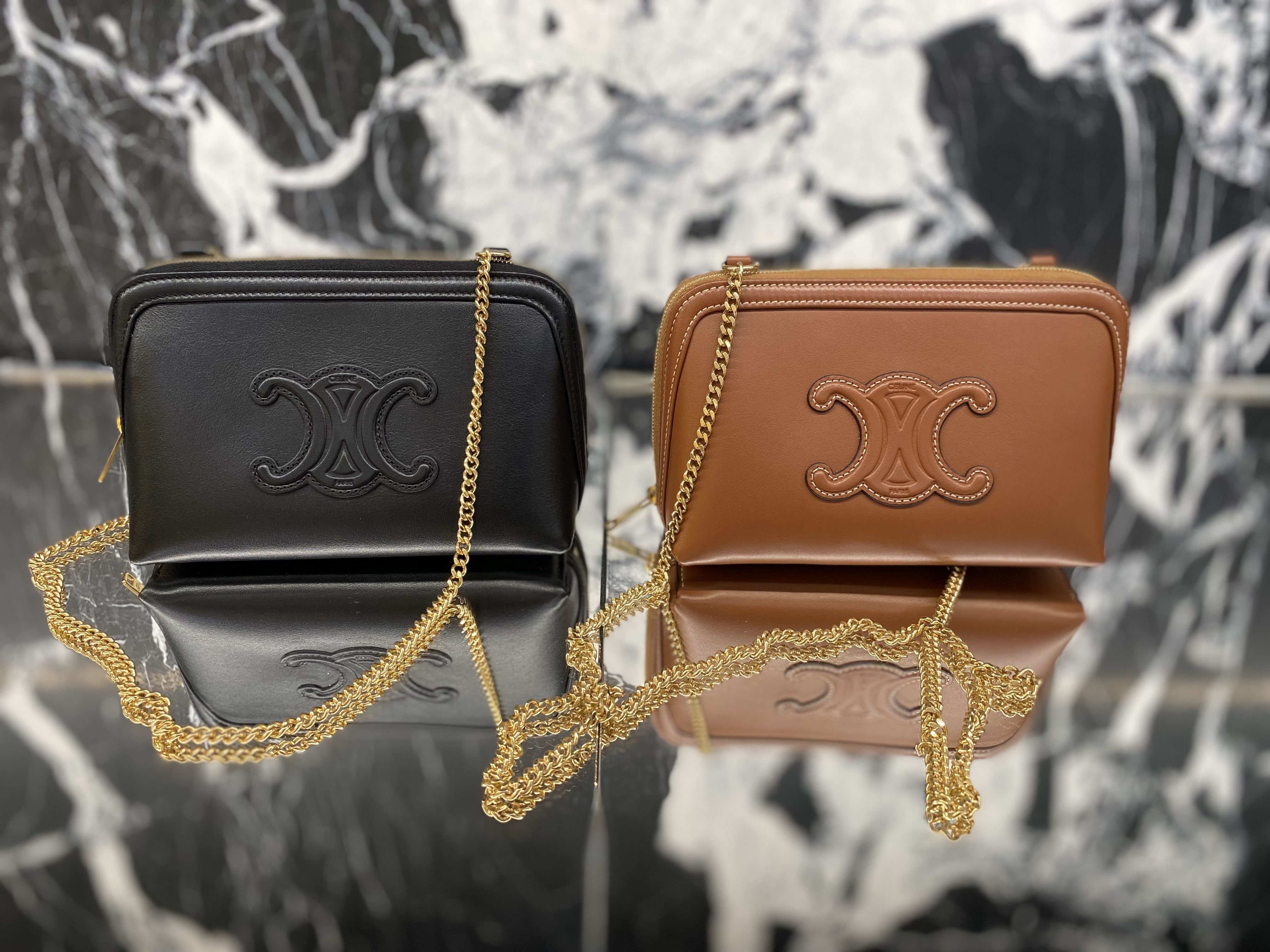 CELINE 【入手困難】チェーン クラッチ☆CUIR TRIOMPHE 全色 (CELINE