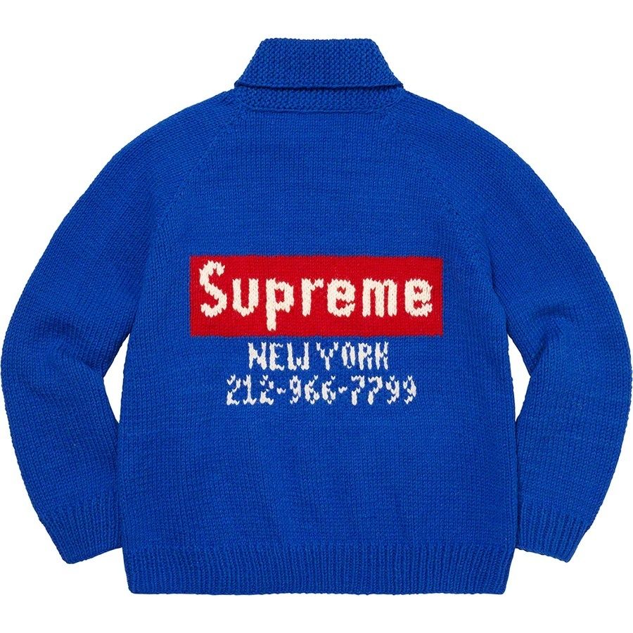 FW22 Supreme Box Logo Cowichan Sweater ボックスロゴ セーター