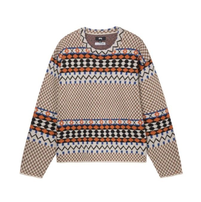 ☆送料・関税込☆Stussy☆JACQUARD KNIT CREW☆ニット☆ (STUSSY