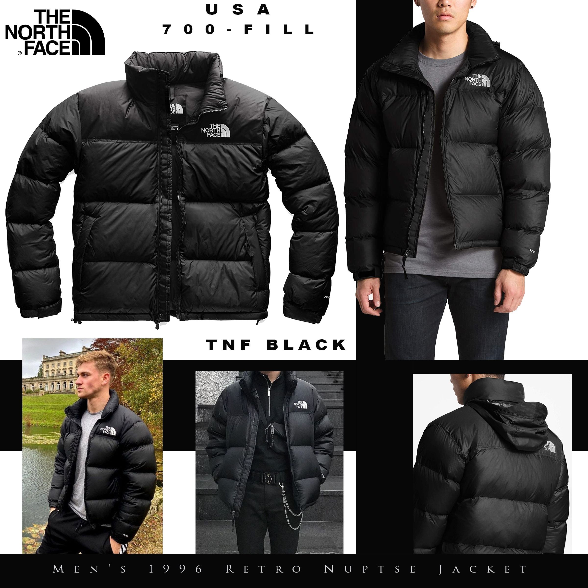TNF Black】The North Face ヌプシ ダウンジャケット 700Fill (THE