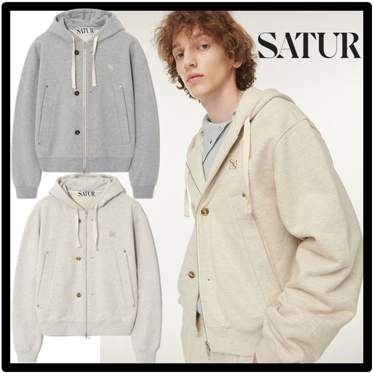 ☆関税込☆SATUR☆Teo Cotton All Day Hood Zip-up☆パーカー☆ (SATUR