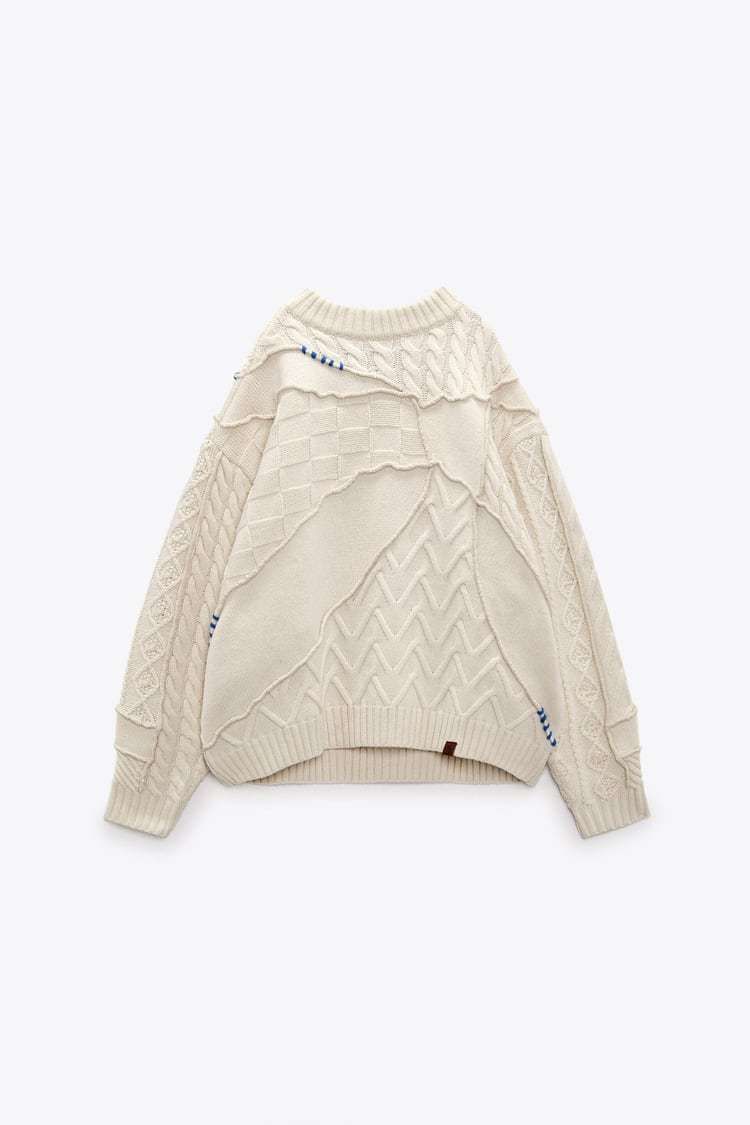☆関税込☆Ader Error x Zara☆Patchwork Knit Sweater Cream