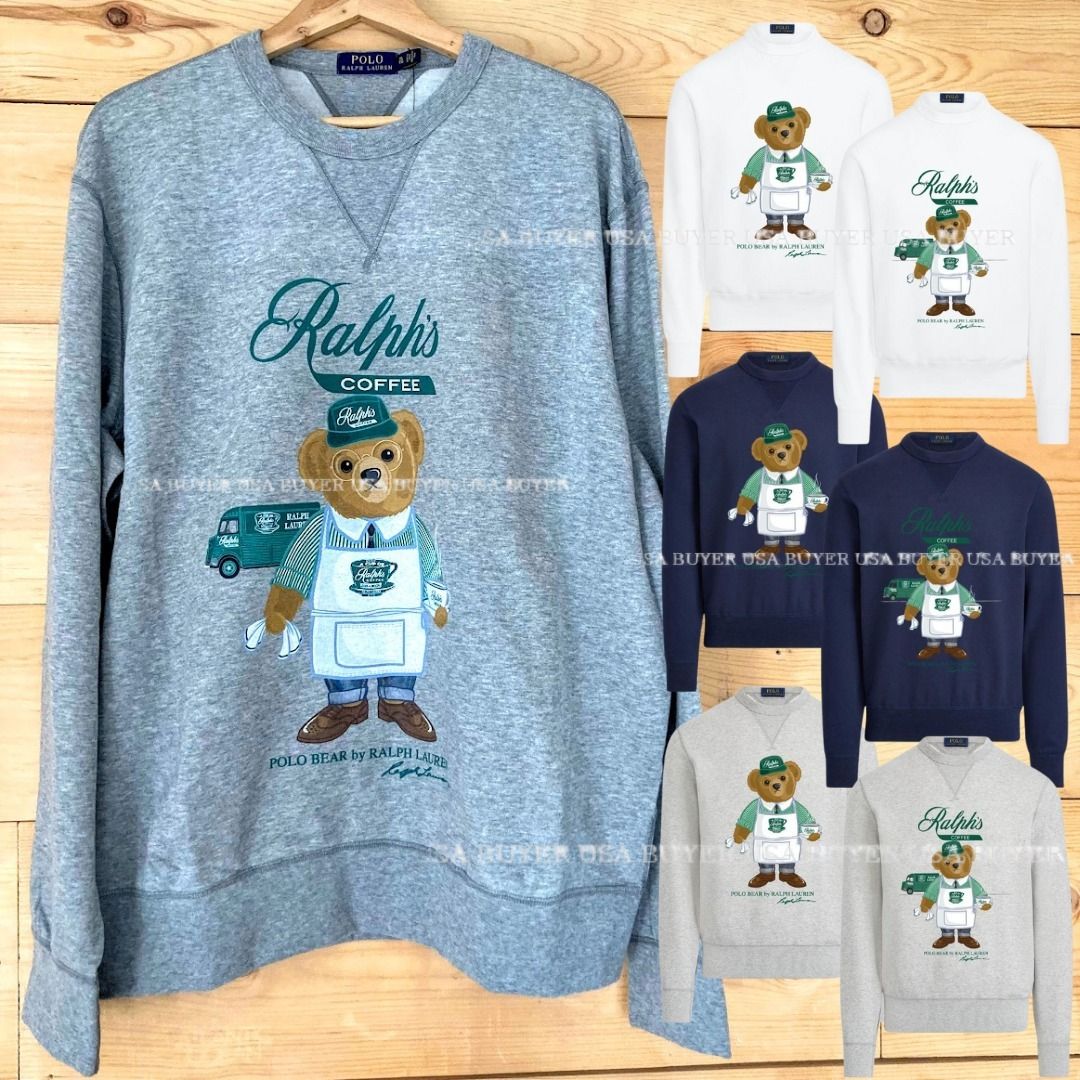希少☆ポロベア カフェ【Ralph Lauren】 Men's スウェットシャツ
