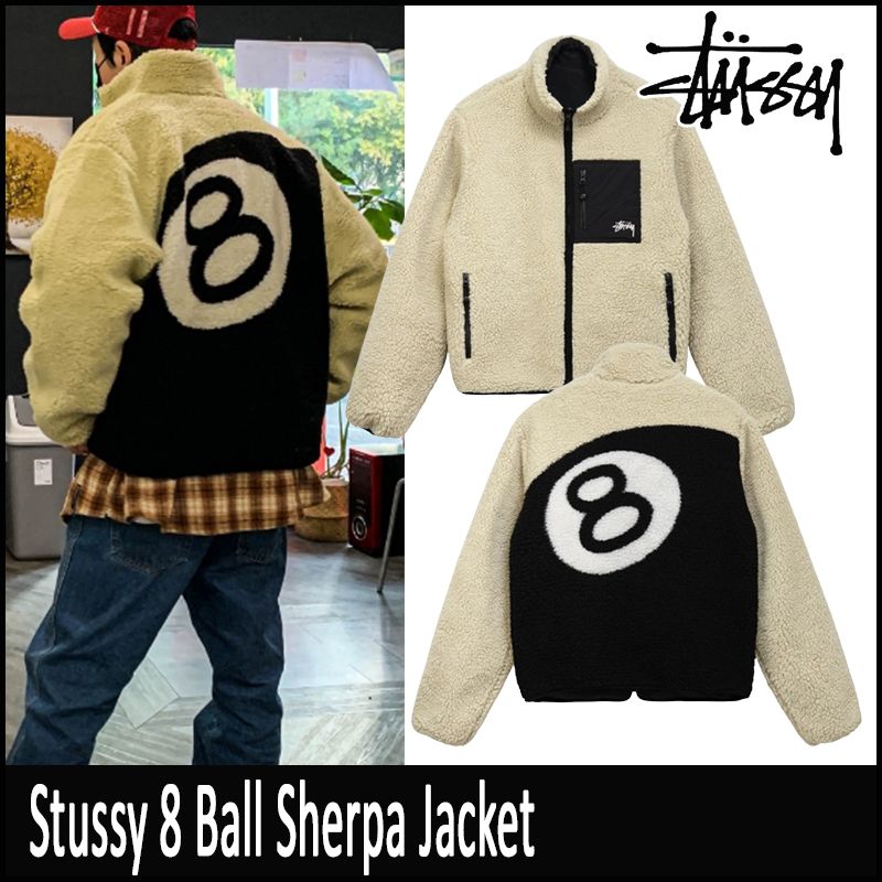 ☆送料関税込☆Stussy 8 Ball Sherpa Jacket Natural☆超人気