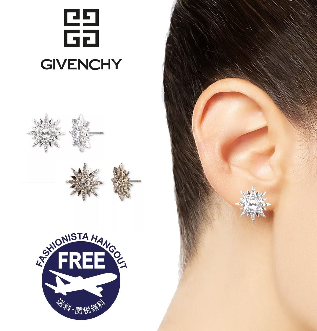 GIVENCHY ジバンシィ Crystal Star Cluster Earrings ピアス (GIVENCHY