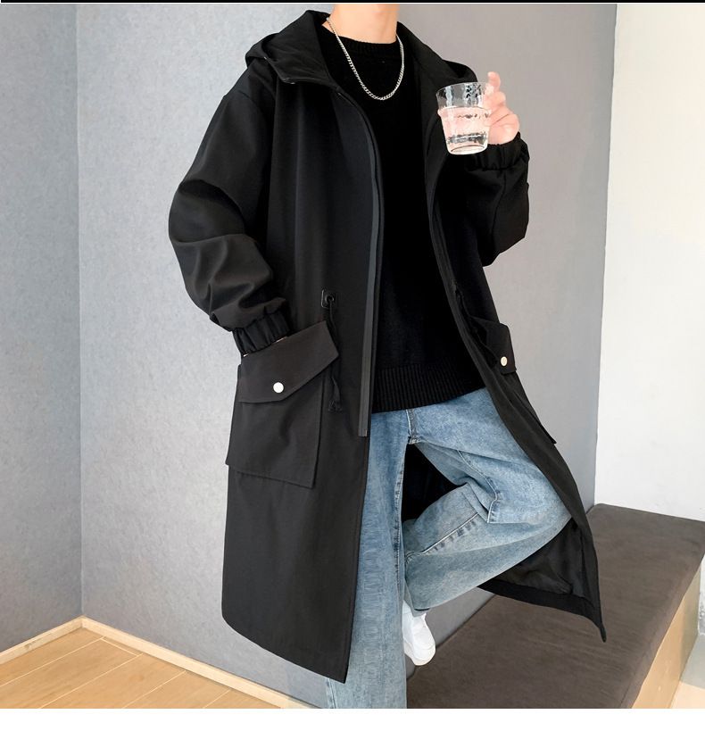 モッズコート ユニセックス ロング フード オーバーサイズ 韓国