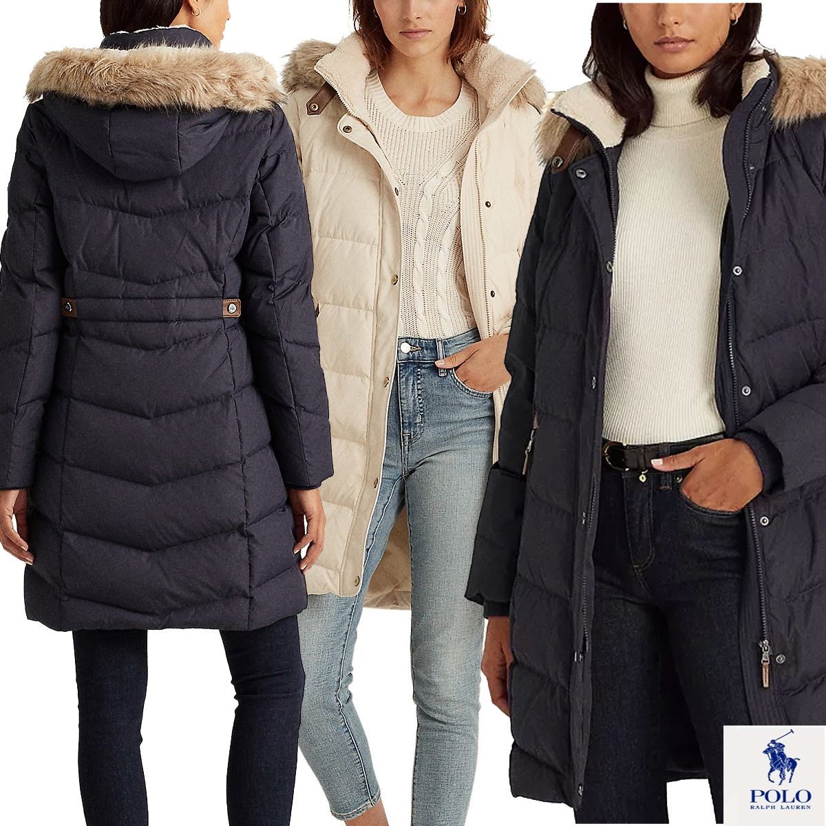 人気商品！Ralph Lauren ファー付 Hooded Down ダウンジャケット