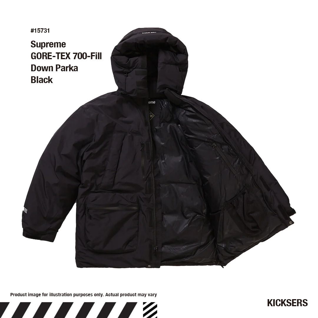 Supreme GORE-TEX 700-Fill Down Parka Blackゴアテックスダウン