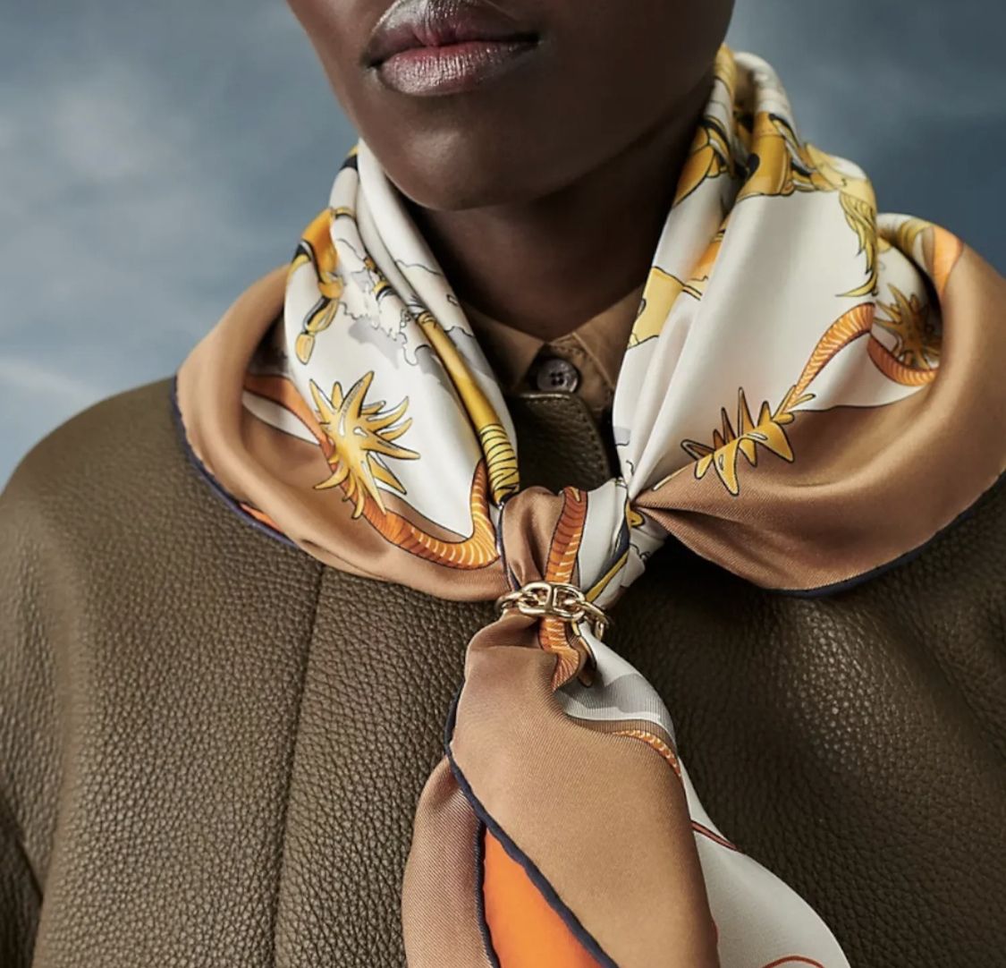 国内発送 エルメス スカーフリング レガート シェーヌダンクル (HERMES