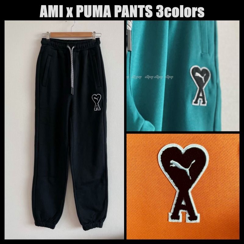 PUMA x AMI☆プーマ アミ パリス ロゴ コラボ スウェットパンツ (AMI