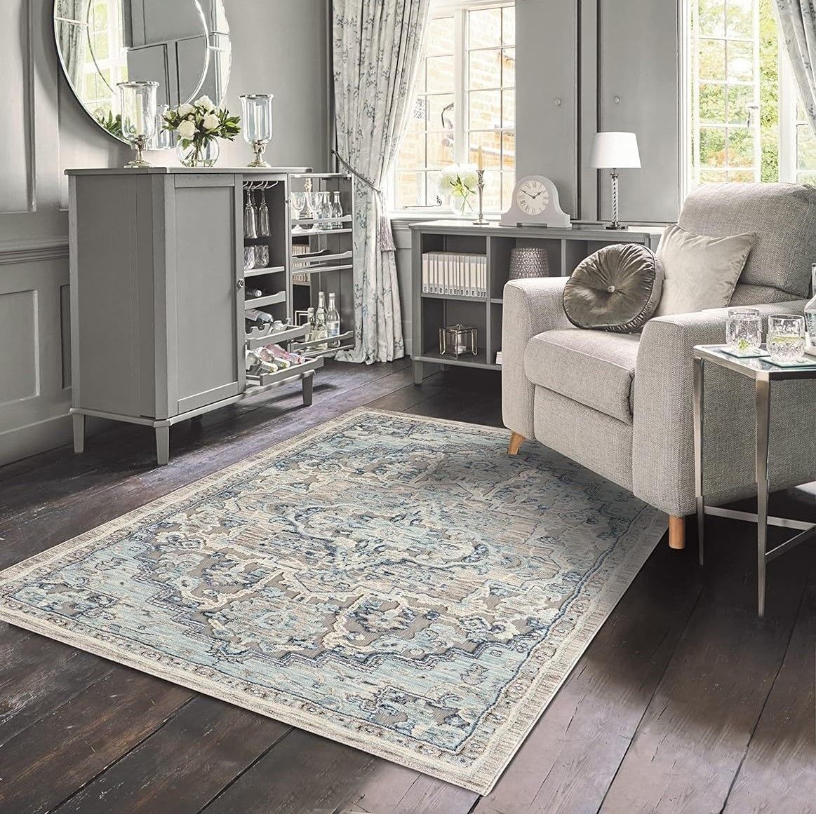 ローラアシュレイ*人気 ペルシャ風 ラグ マット絨毯 152×100㎝ (Laura