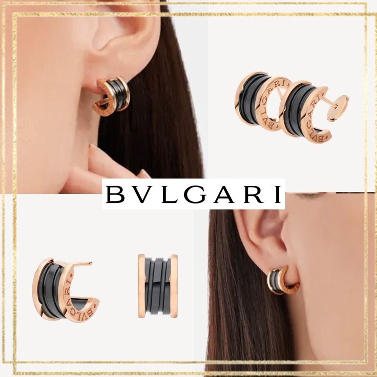 ブルガリ ピアス ビーゼロワン ブラックセラミック 18KPGD 国内