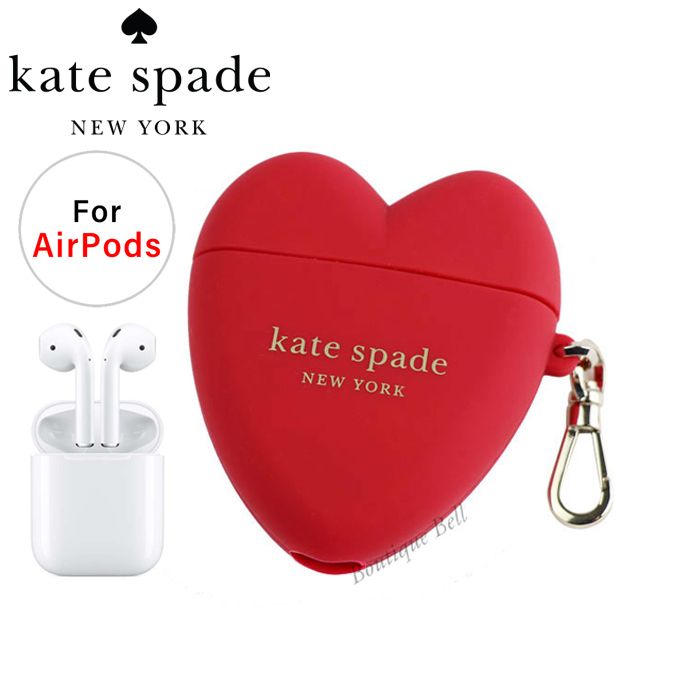 国内即発！ケイトスペード ハート AirPods ケース レッド (kate spade