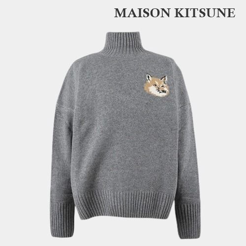 ☆MAISON KITSUNE☆FOX HEAD ハイネックニット (MAISON KITSUNE/ニット