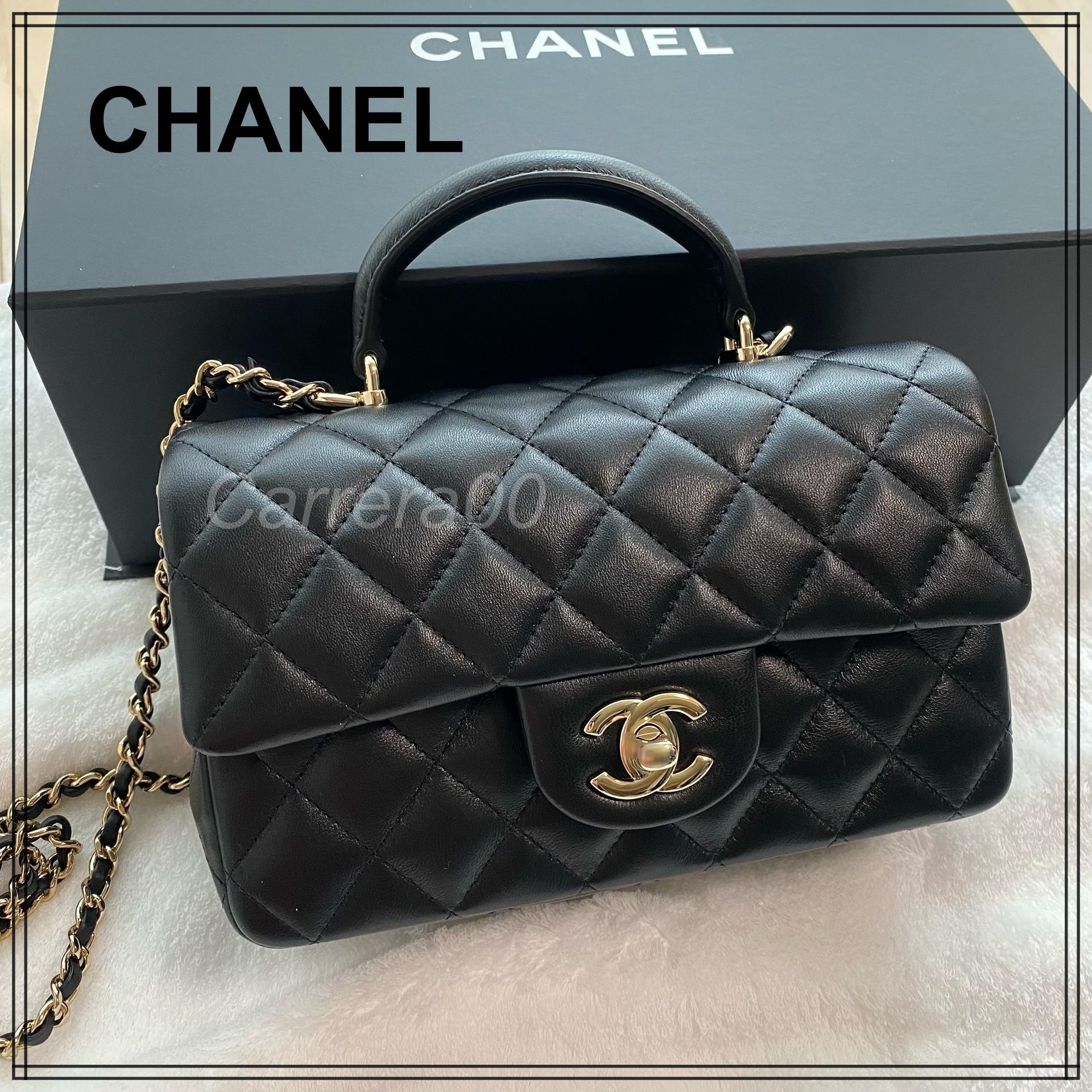 入手困難【CHANEL】トップハンドル ミニ フラップ バッグ (CHANEL