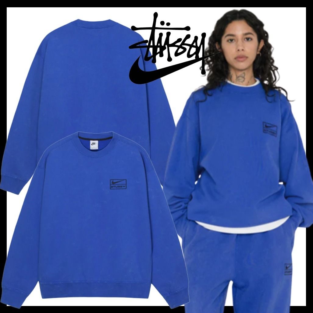 ☆関税込☆Stussy☆STUSSY & NIKE ACID WASH FLEECE CREW☆ (STUSSY