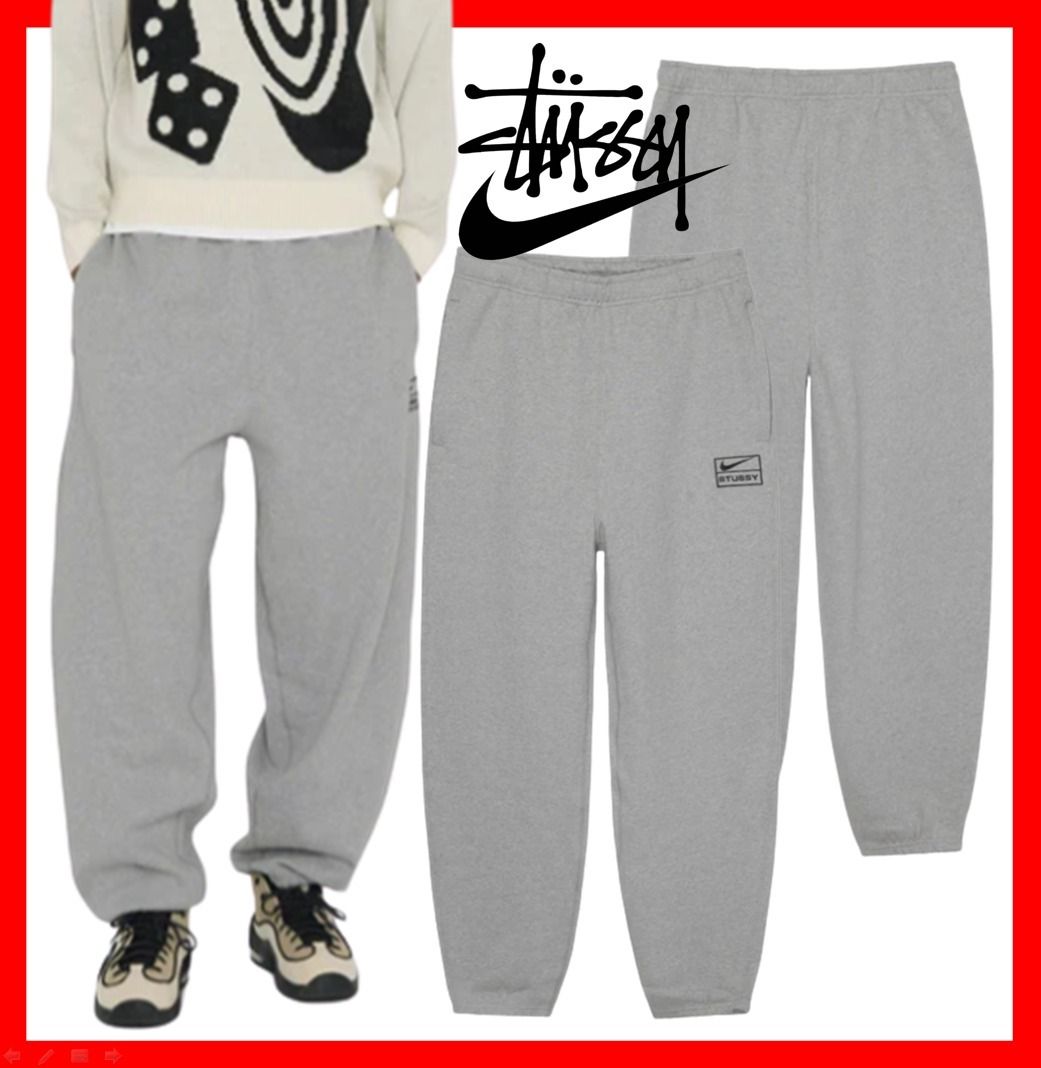 STUSSY】☆STUSSY & NIKE FLEECE PAN.T☆dark grey heather (STUSSY