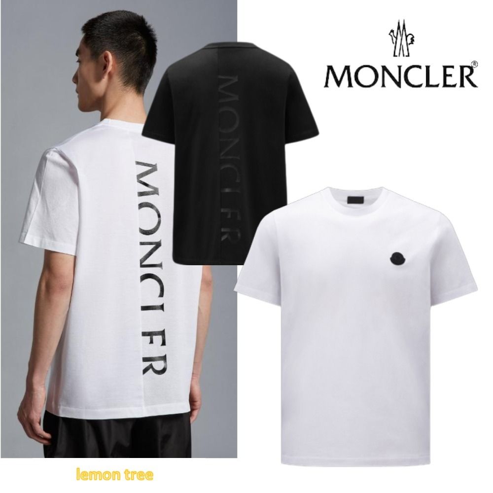 MONCLER】Tシャツ バックロゴ コットン クルーネック (MONCLER/Tシャツ