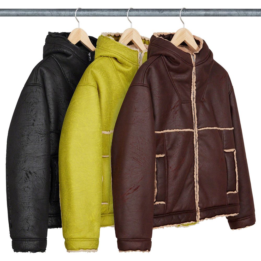 SS23 Supreme Faux Shearling Hooded Jacket (Supreme/ダウン