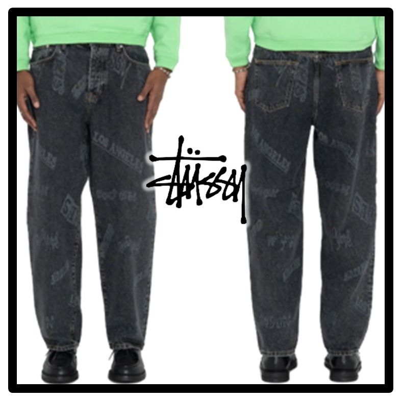 ☆送料 関税込☆Stussy☆WORLDWIDE BIG OL' JEANS☆BLACK (STUSSY