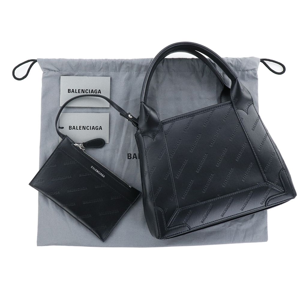 バレンシアガ トートバッグ ネイビーカバ XS レザー バッグ 人気
