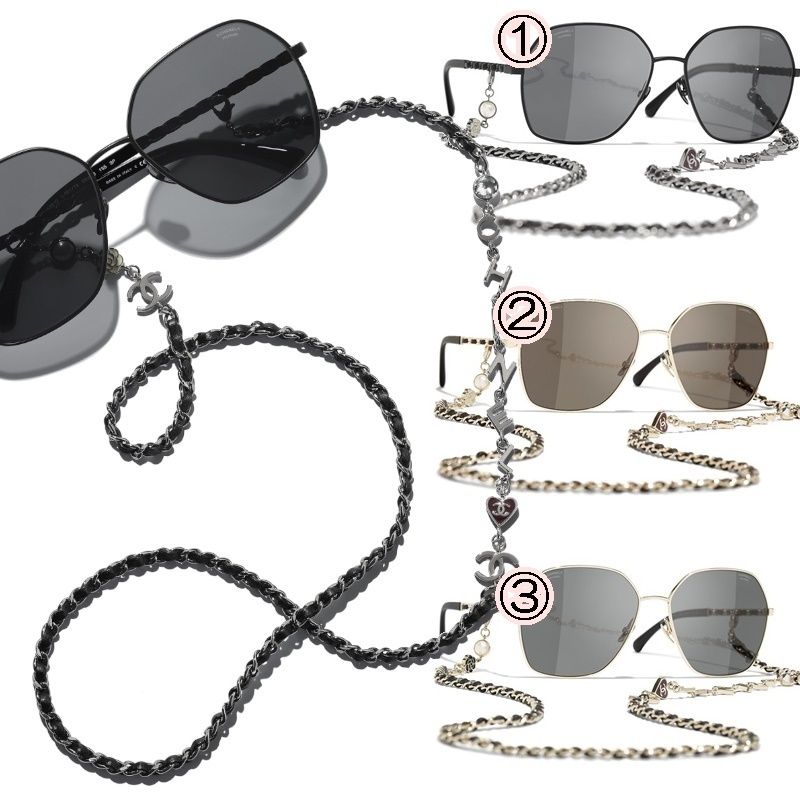 New! CHANEL 4275Q ロゴ チャームチェーン サングラス 関税込 (CHANEL