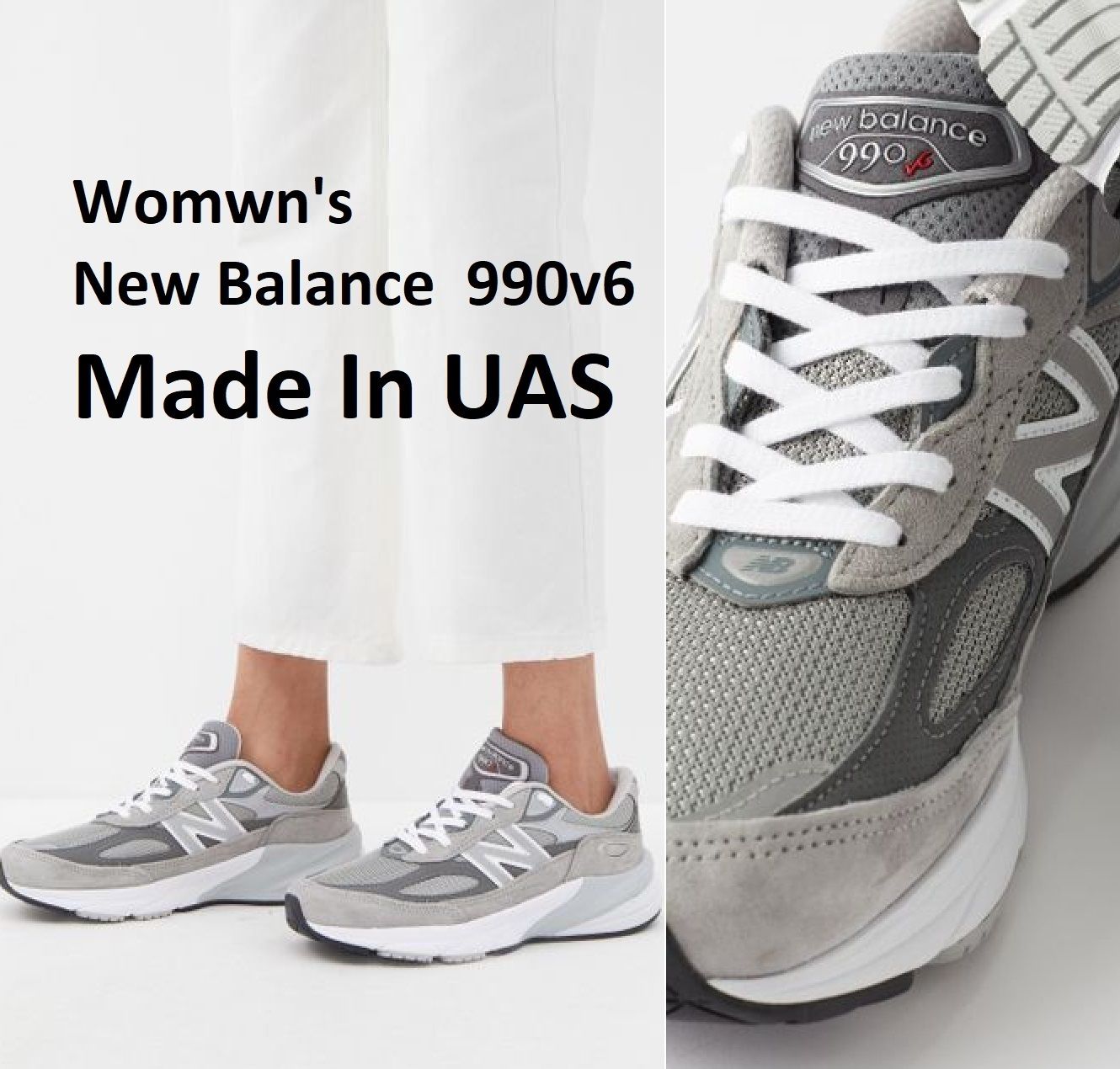 春! ら～☆Women's New Balance☆990v6 Grey Black made in USA (New