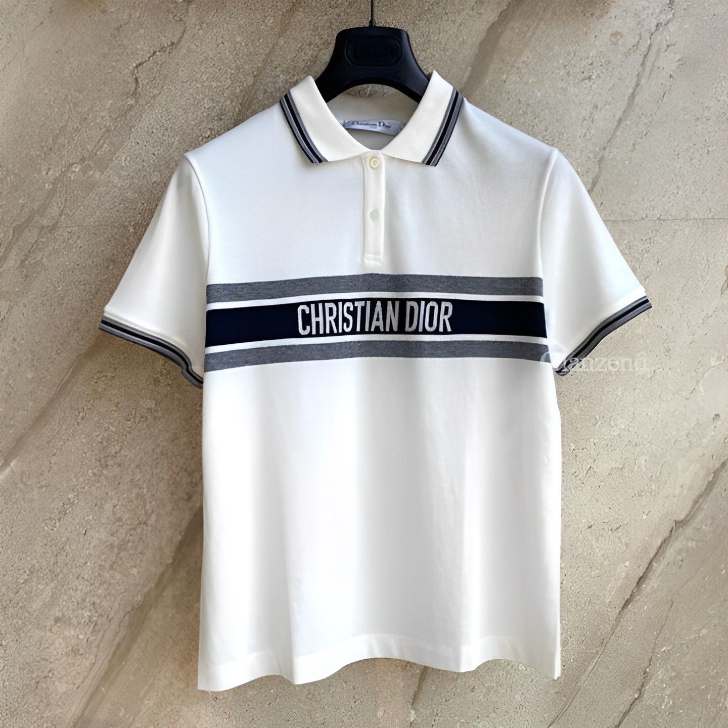ディオールロゴがワンポイント♪【Dior】コットン ポロシャツ (Dior