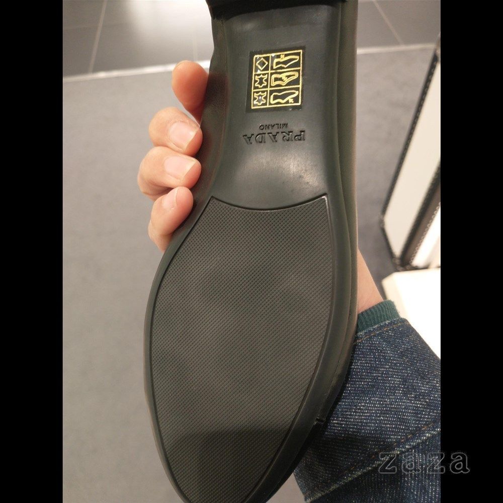 関税込み☆PRADA セール☆ 1F8890☆レザー バレエシューズ (PRADA