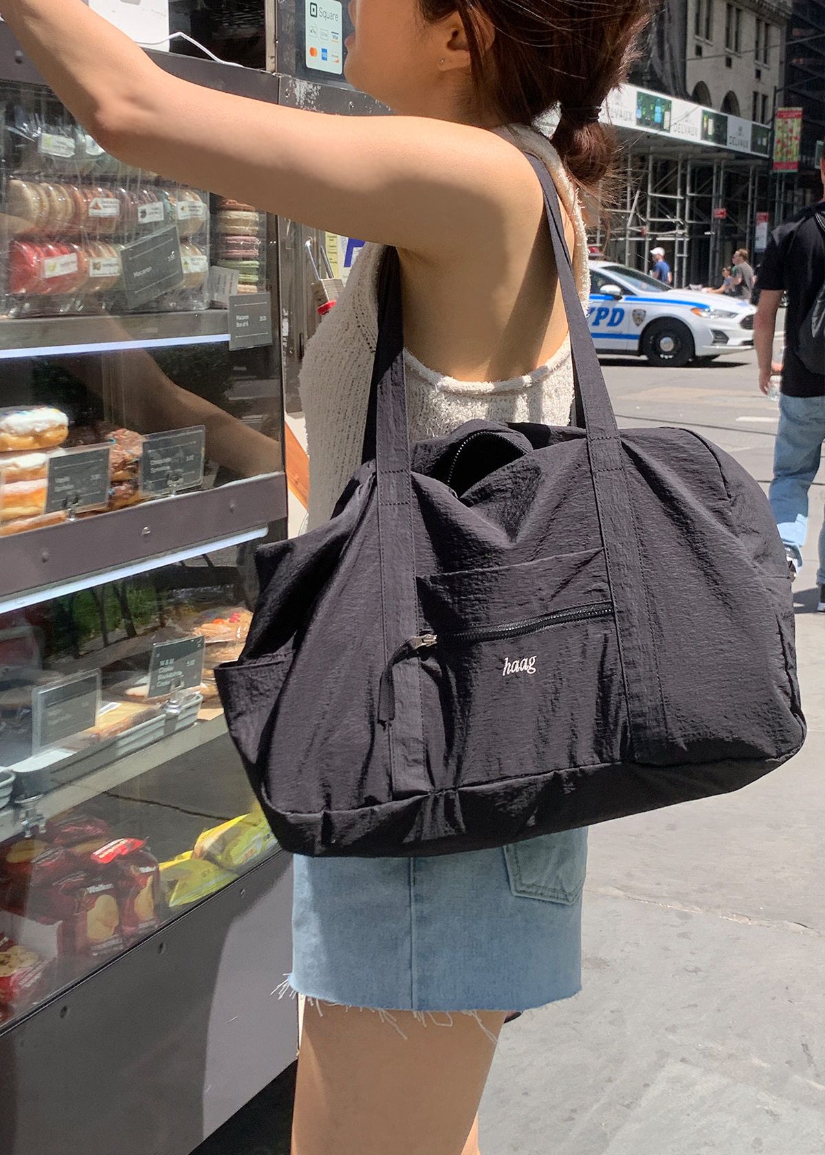 韓国 haag》a duffel bag (black) 人気 ボストンバッグ 23SS (haag