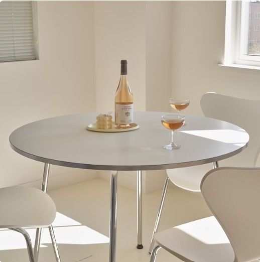 ☆アラウンド ミッドセンチュリー クロム 円形 テーブル1000 ☆ (机