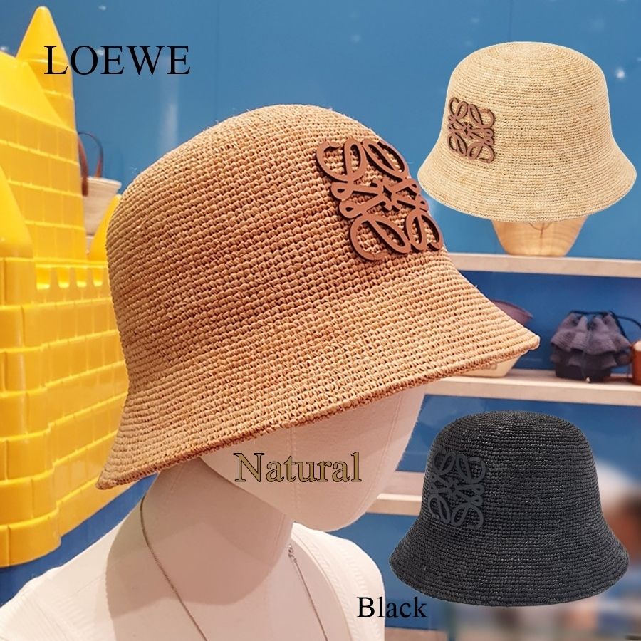直営店買付】ロエベ☆バケットハット ラフィア☆K820HB1X15 (LOEWE
