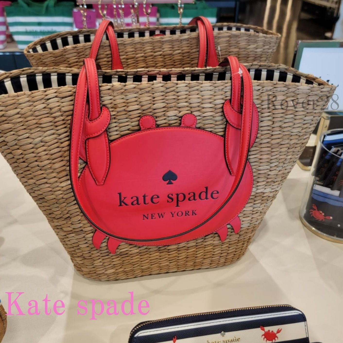 kate spade】Pinch Me Crab Large Tote かに カゴバッグ 送込! (kate