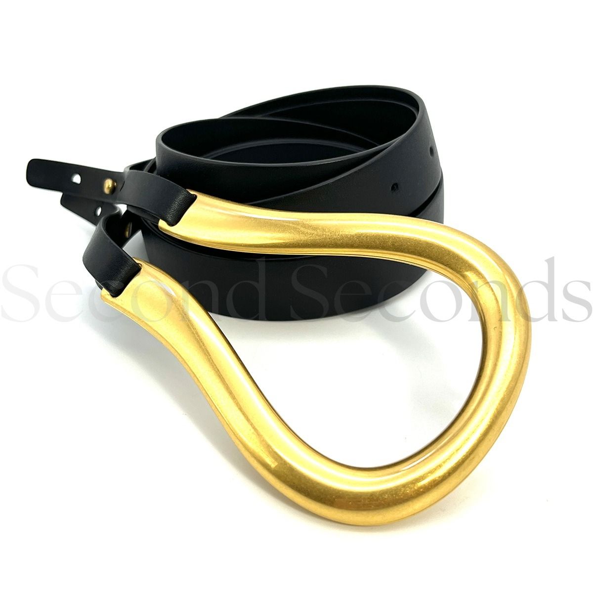 即発 BOTTEGA VENETA HORSEBIT ホースビット ダブルレザーベルト